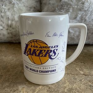 Los Angeles Lakers 1987 World Champions Coffee Mug Collectors Edition Signatures